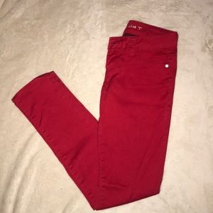 Juniors Red Jeggings